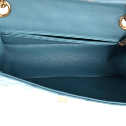 Chanel Aged Calfskin Quilted 2.55 Reissue Mini Flap Blue 5 of 10