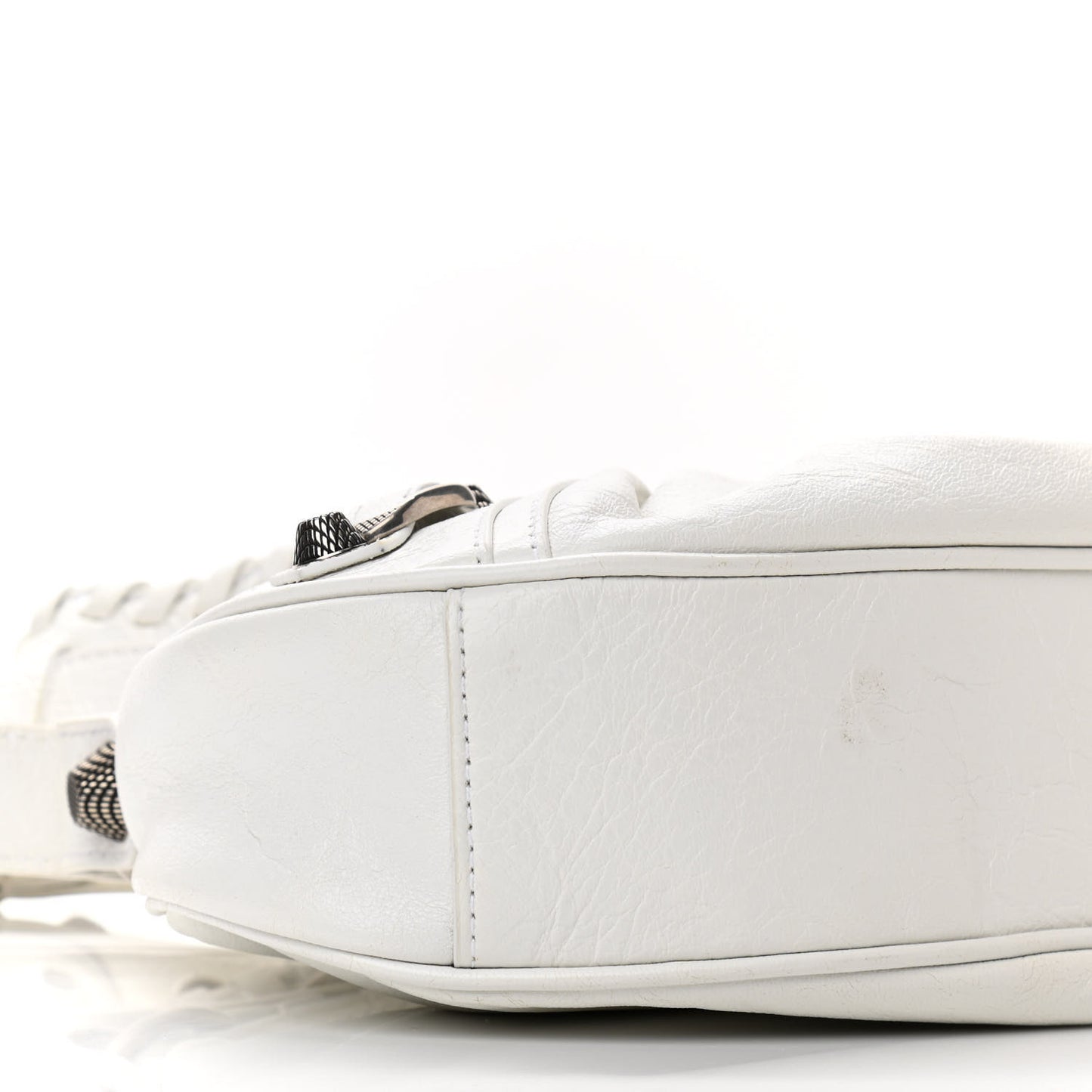 Agneau Arena Le Cagole Shoulder Bag XS Optic White