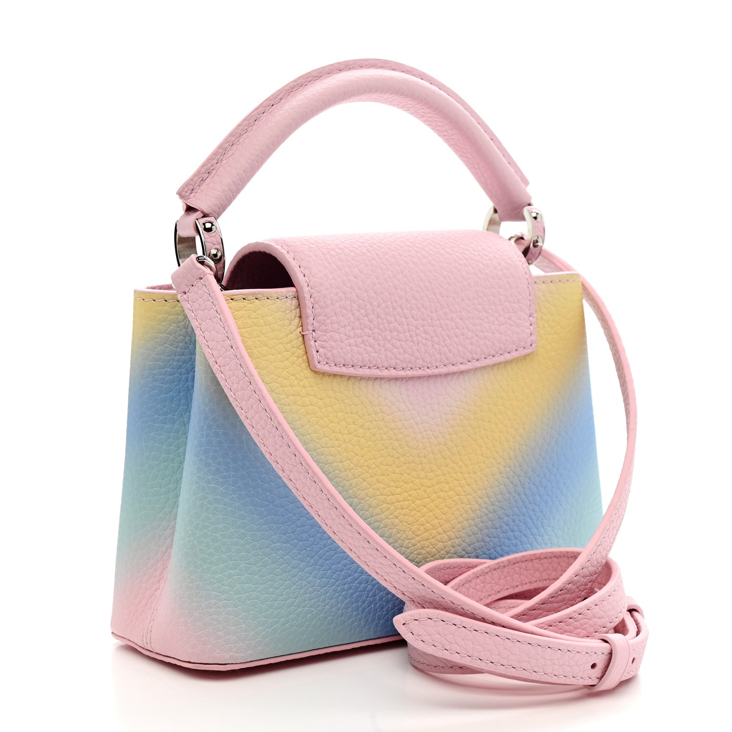 Louis Vuitton Taurillon Mini Degrade Rainbow V Capucines 3 of 11