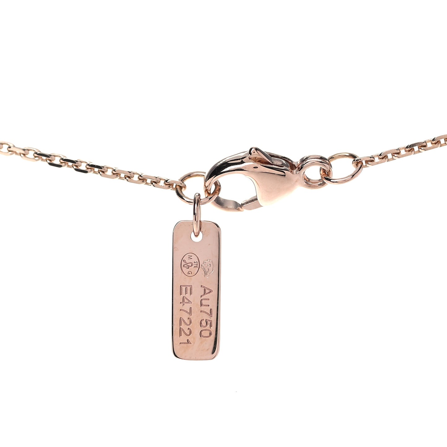 18K Rose Gold Diamond Baby Move Classic Pave Necklace