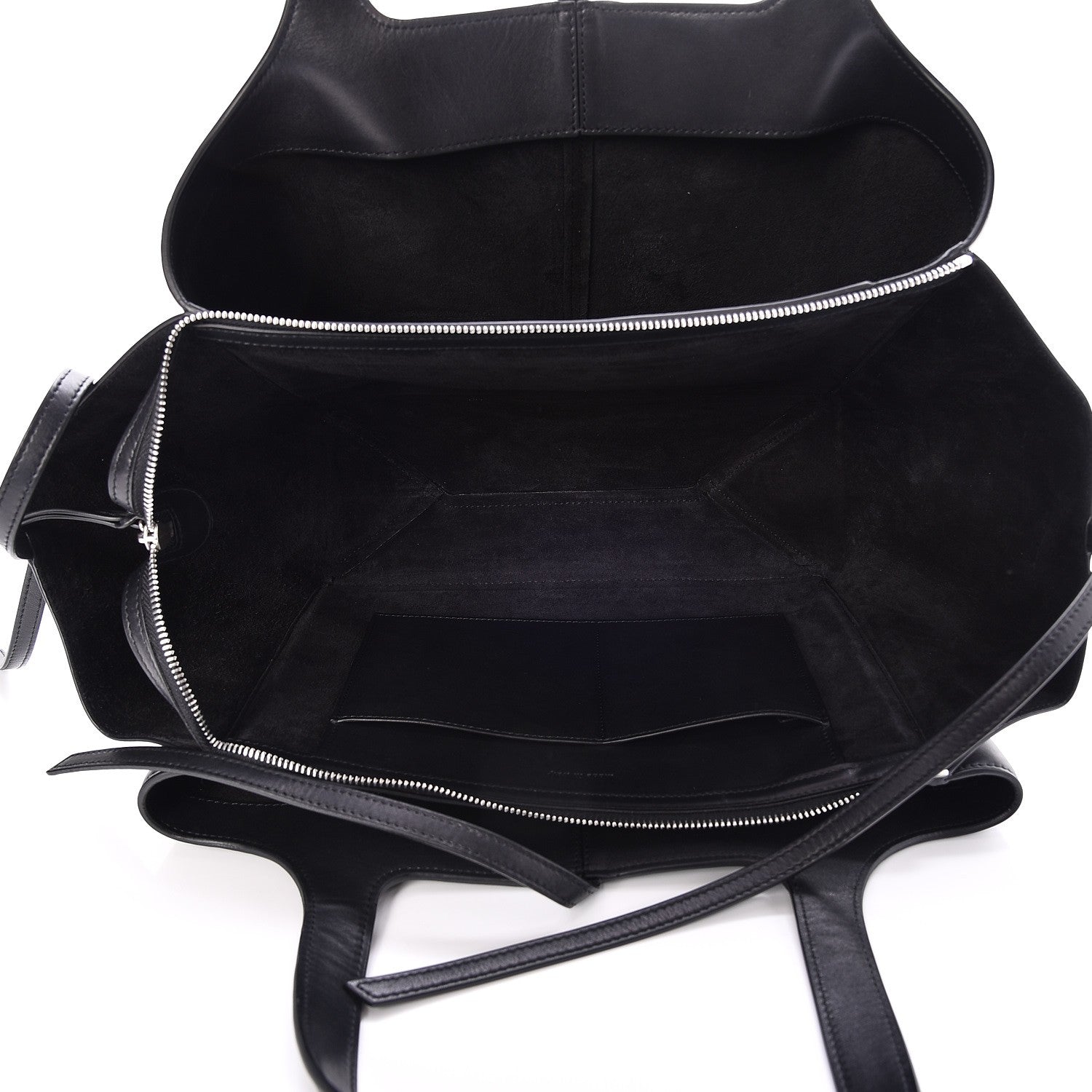 Celine Supple Natural Calfskin Medium Tri-Fold Bag Black 5 of 7