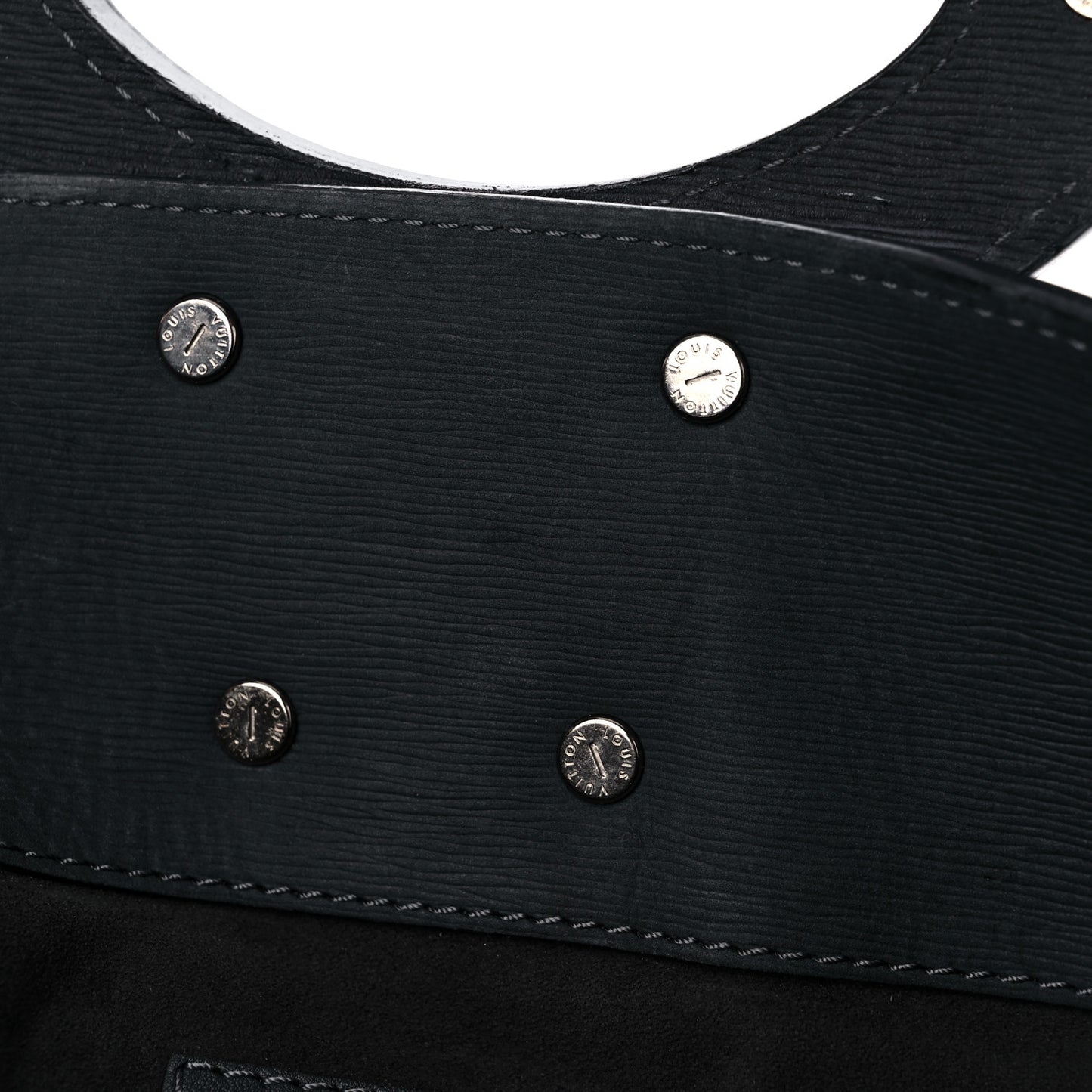 Nubuck Calfskin Folded Messenger Bag Grey