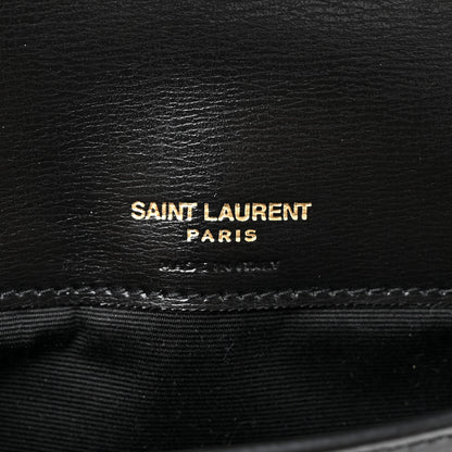 Saint Laurent Calfskin Monogram Cassandre Phone Holder With Strap Black Black 11 of 21