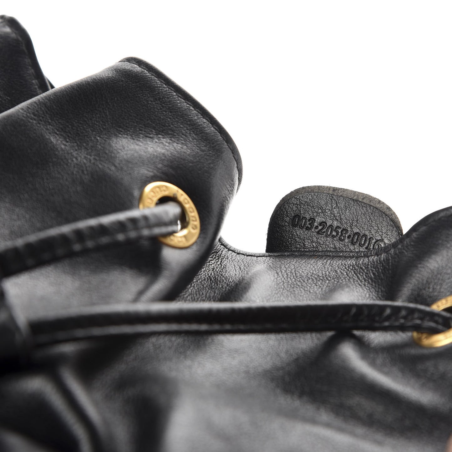 Calfskin Bamboo Backpack Black