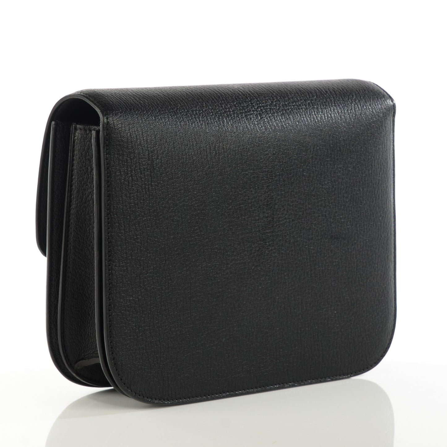 Goatskin Medium Classic Box Flap Bag Black