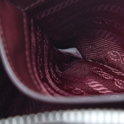 Prada Soft Calfskin Diagramme Crossbody Bag Granato 7 of 11