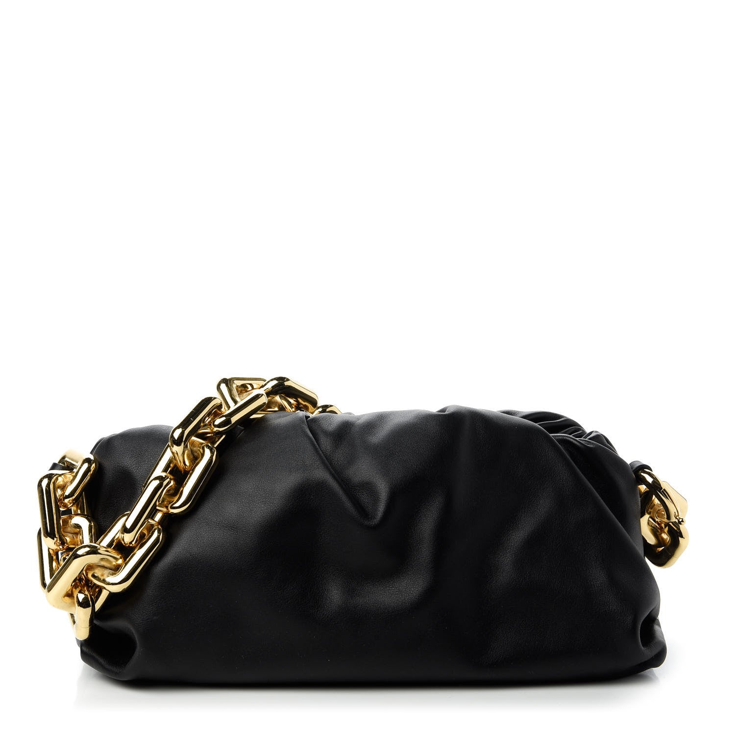 Bottega Veneta Calfskin The Pouch Chain Black 1 of 13