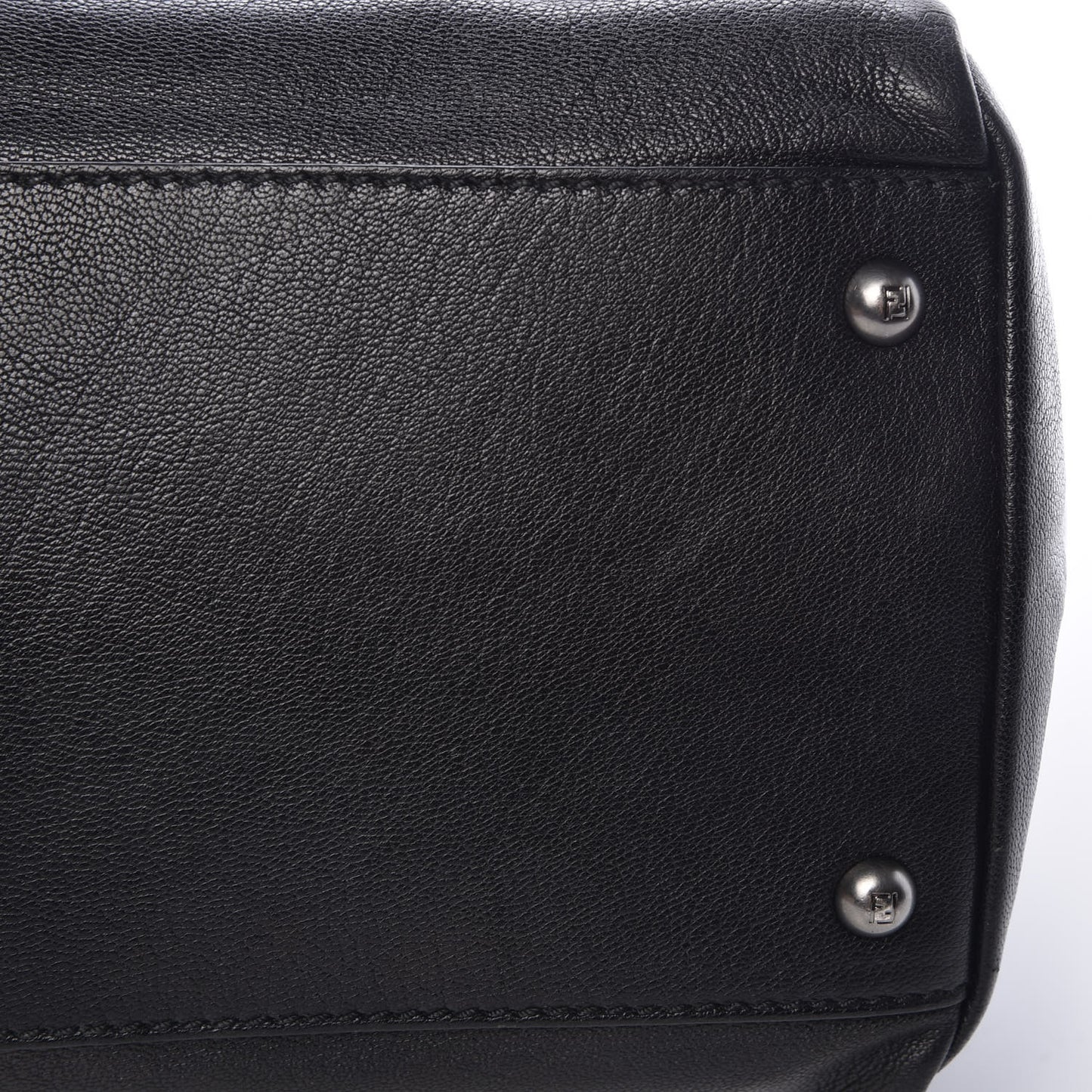 Goatskin Large Peekaboo Iconic Satchel Black Lampone