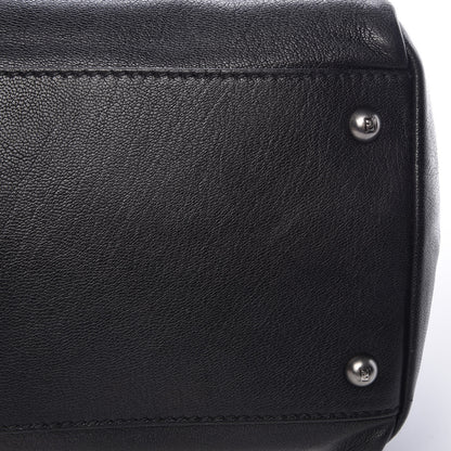 Fendi Goatskin Large Peekaboo Iconic Satchel Black Lampone 24 of 25