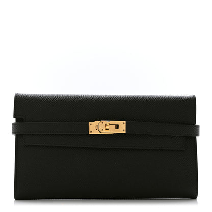 Hermes Epsom Kelly Longue Wallet Black 1 of 10