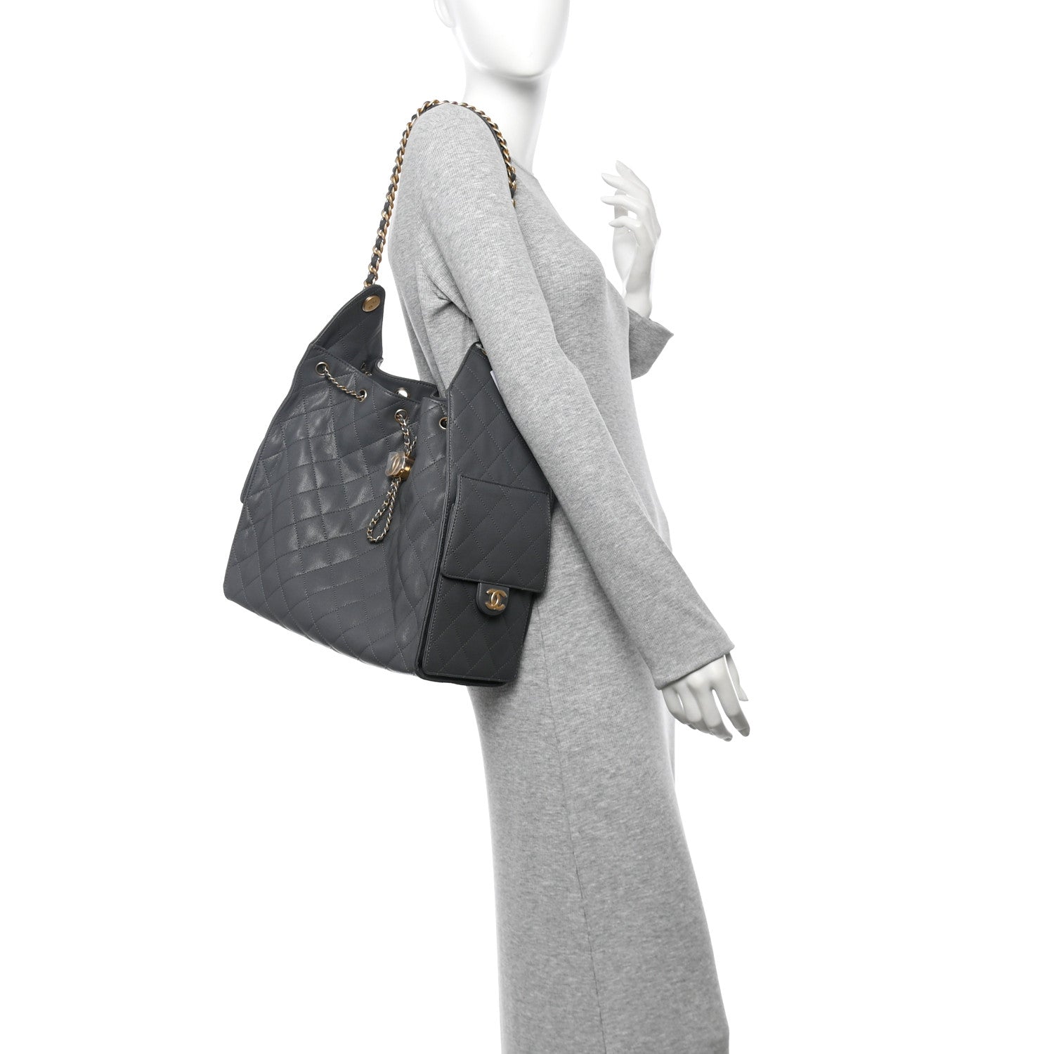 Chanel Caviar Quilted Medium Chanel 25 Handbag Dark Gray 2 of 11