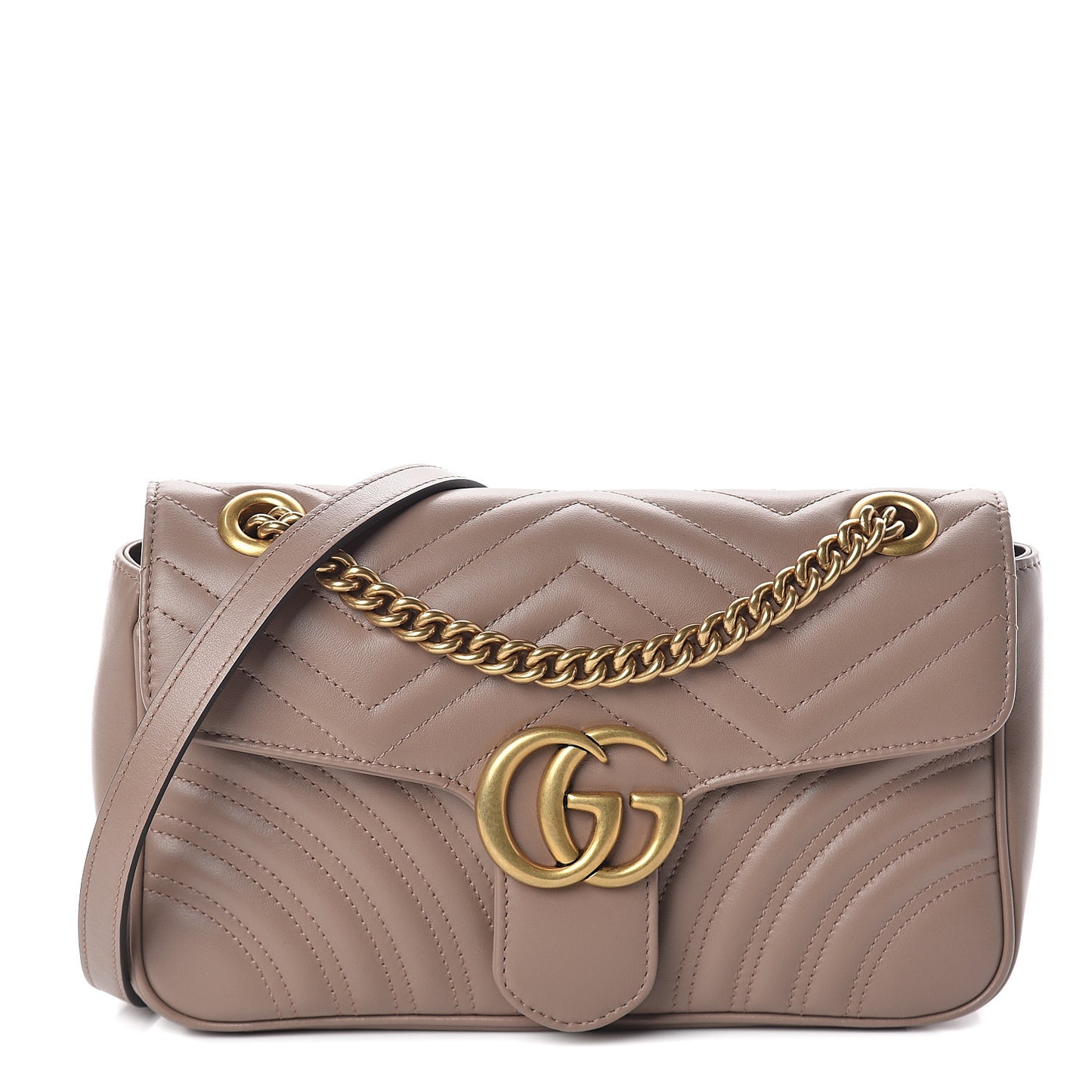 Calfskin Matelasse Small GG Marmont Shoulder Bag Porcelain Rose