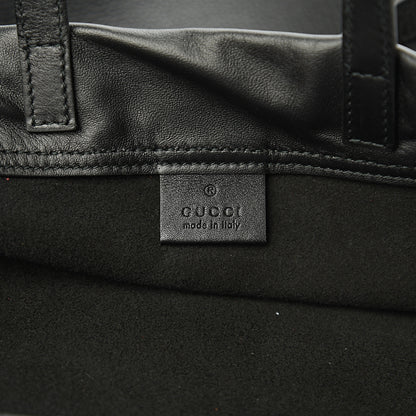 Gucci Calfskin Logo Drawstring Backpack Black 5 of 12