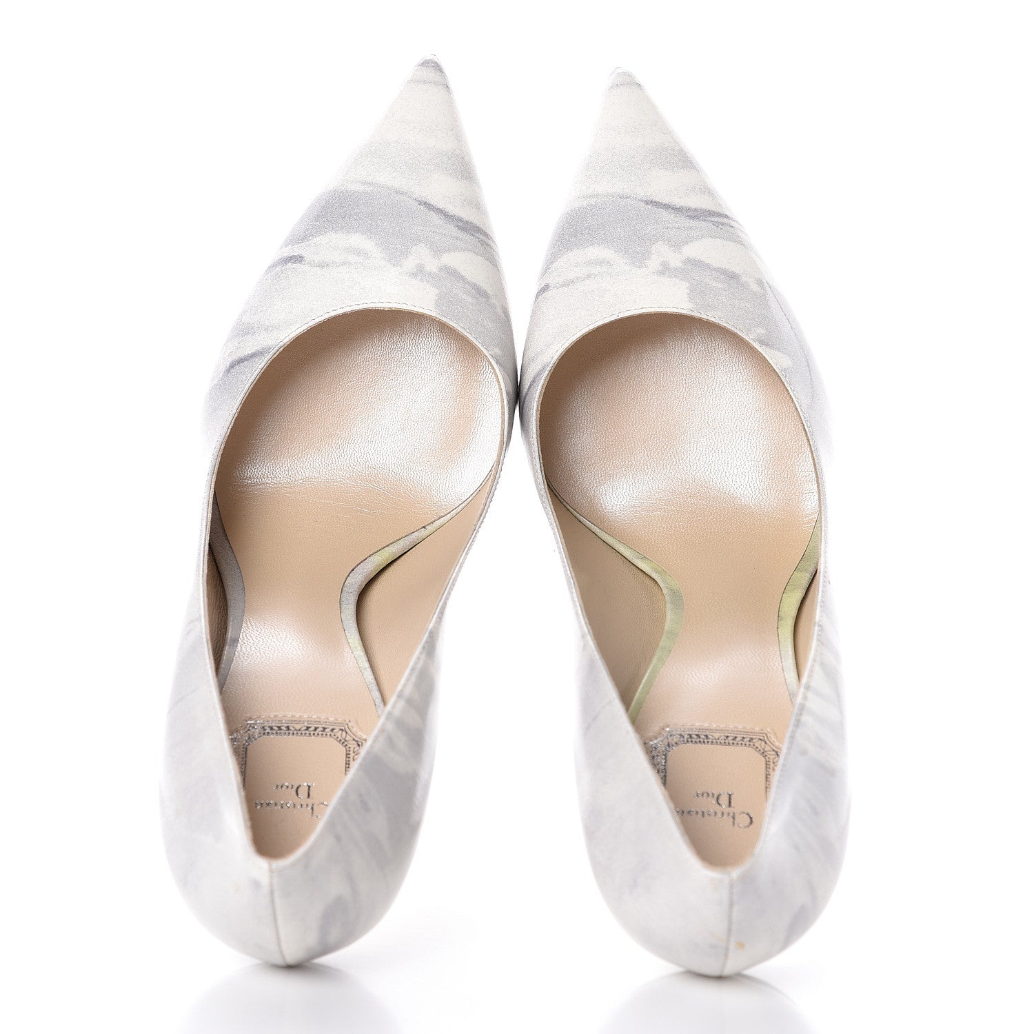 Christian Dior Patent Cherie Pointy Toe 100mm Pumps 37 Mist 5 of 14