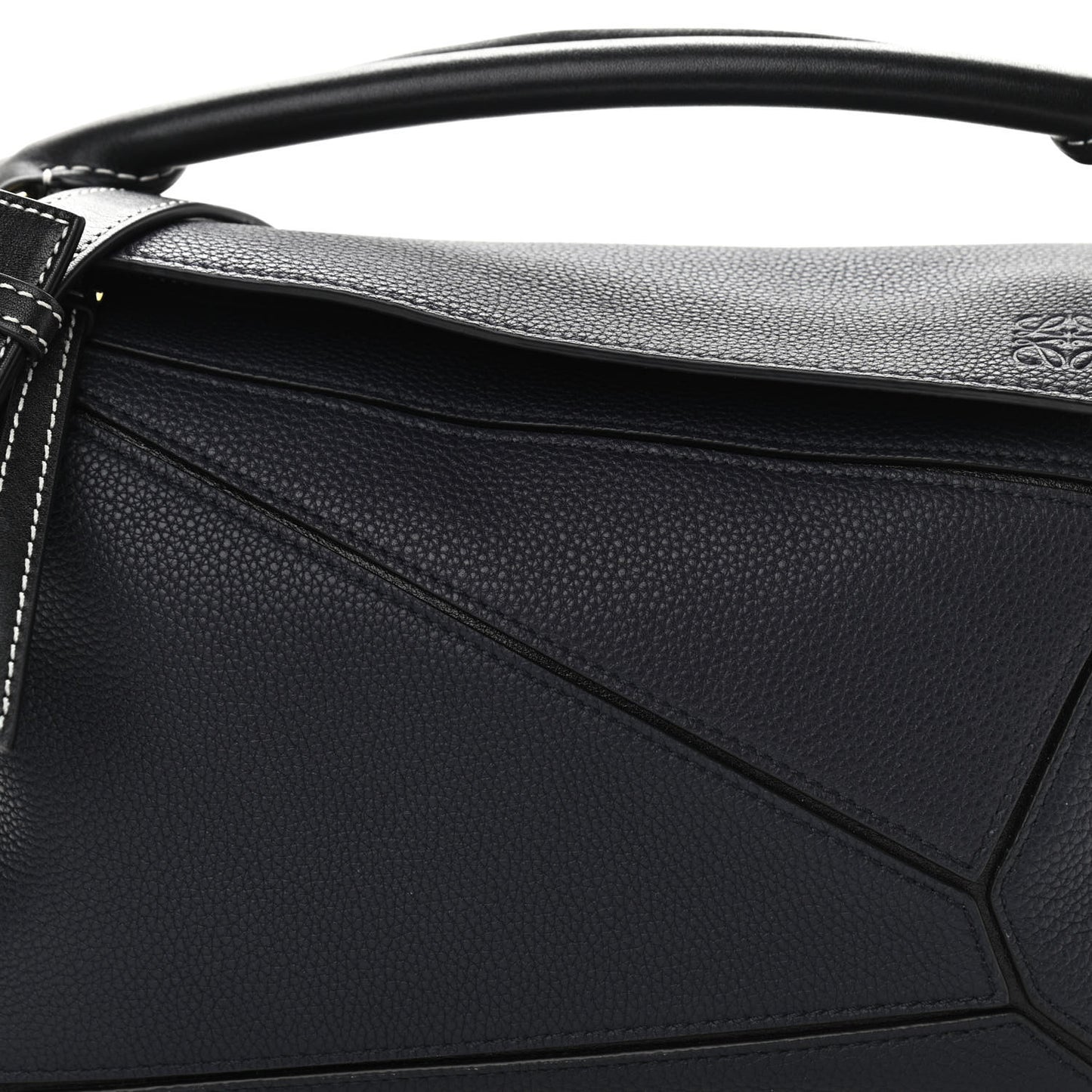 Calfskin Small Puzzle Bag Midnight Blue Black