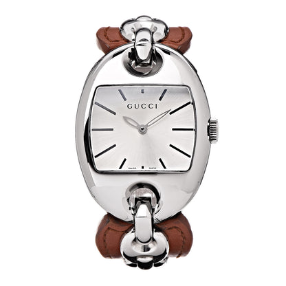 Gucci Stainless Steel Calfskin 32mm Marina Quartz Watch 1 of 8
