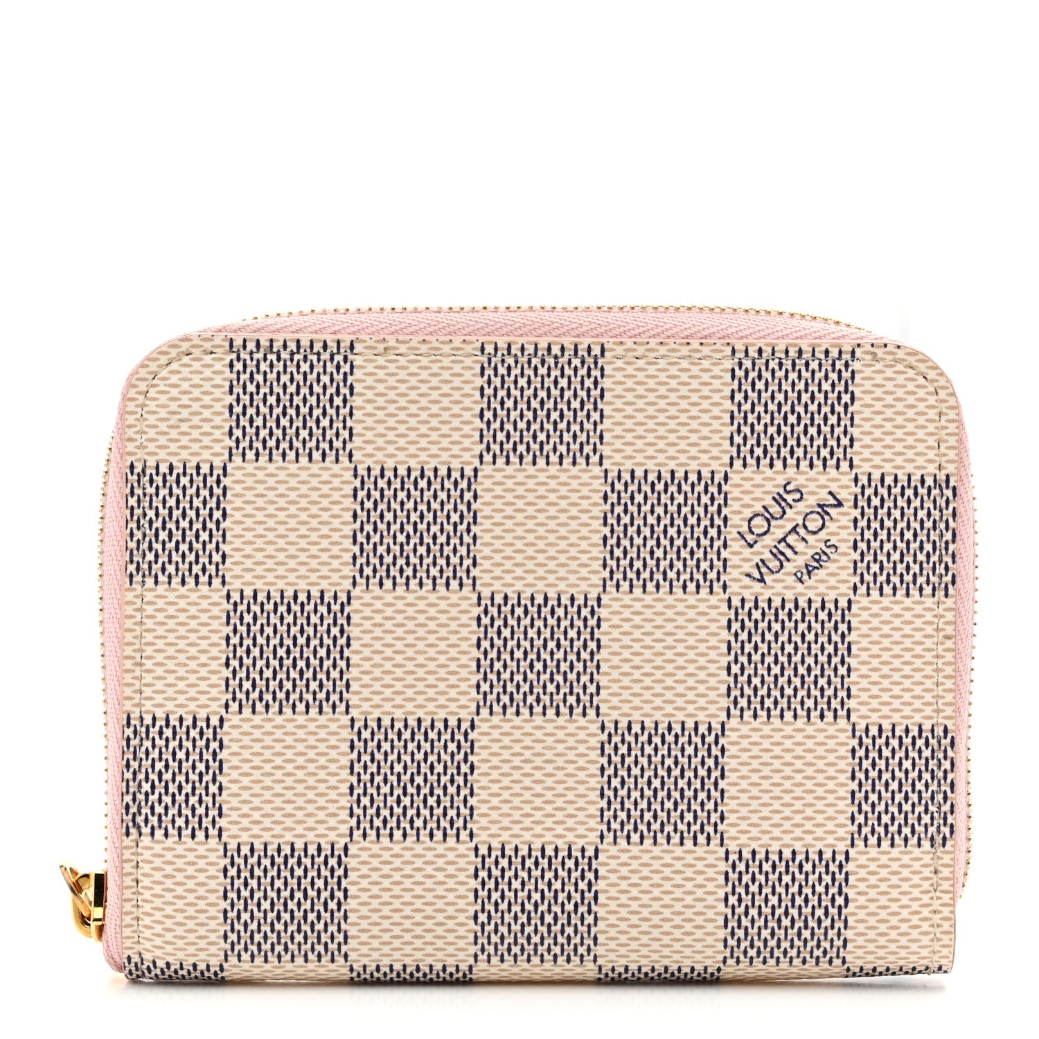 Louis Vuitton Damier Azur Zippy Coin Purse Rose Ballerine 1 of 6
