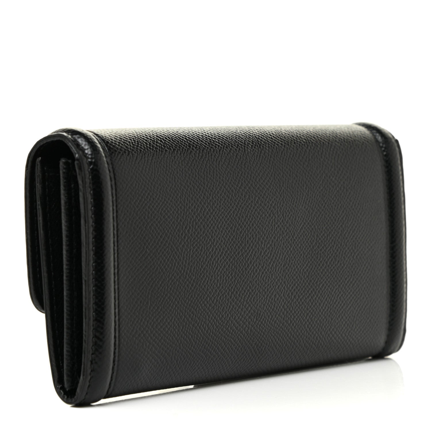 Salvatore Ferragamo Printed Calfskin Vara Bow Continental Wallet Black 4 of 17