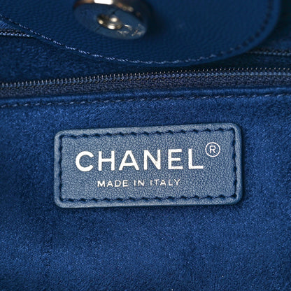 Chanel Caviar Small Studded Deauville Tote Navy 6 of 10