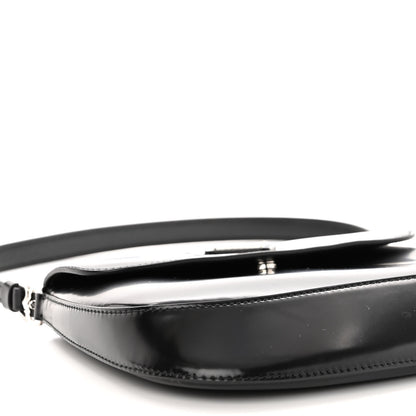 Prada Spazzolato Cleo Flap Shoulder Bag Black 8 of 9