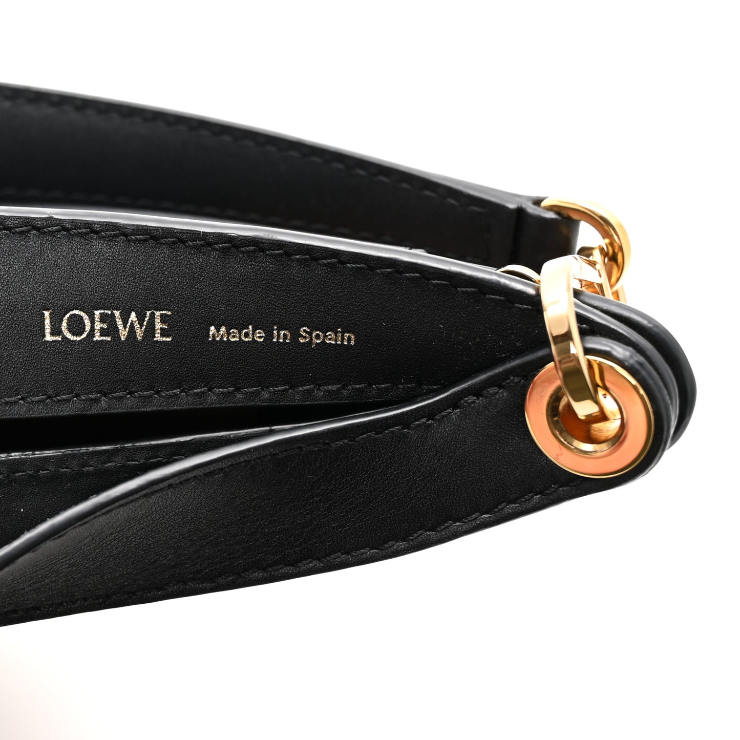 Satin Calfskin Small Anagram Luna Bag Black Pecan