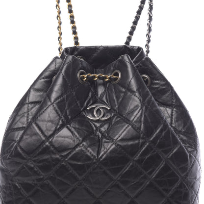 Chanel Aged Calfskin Quilted Gabrielle Backpack Black 8 of 11