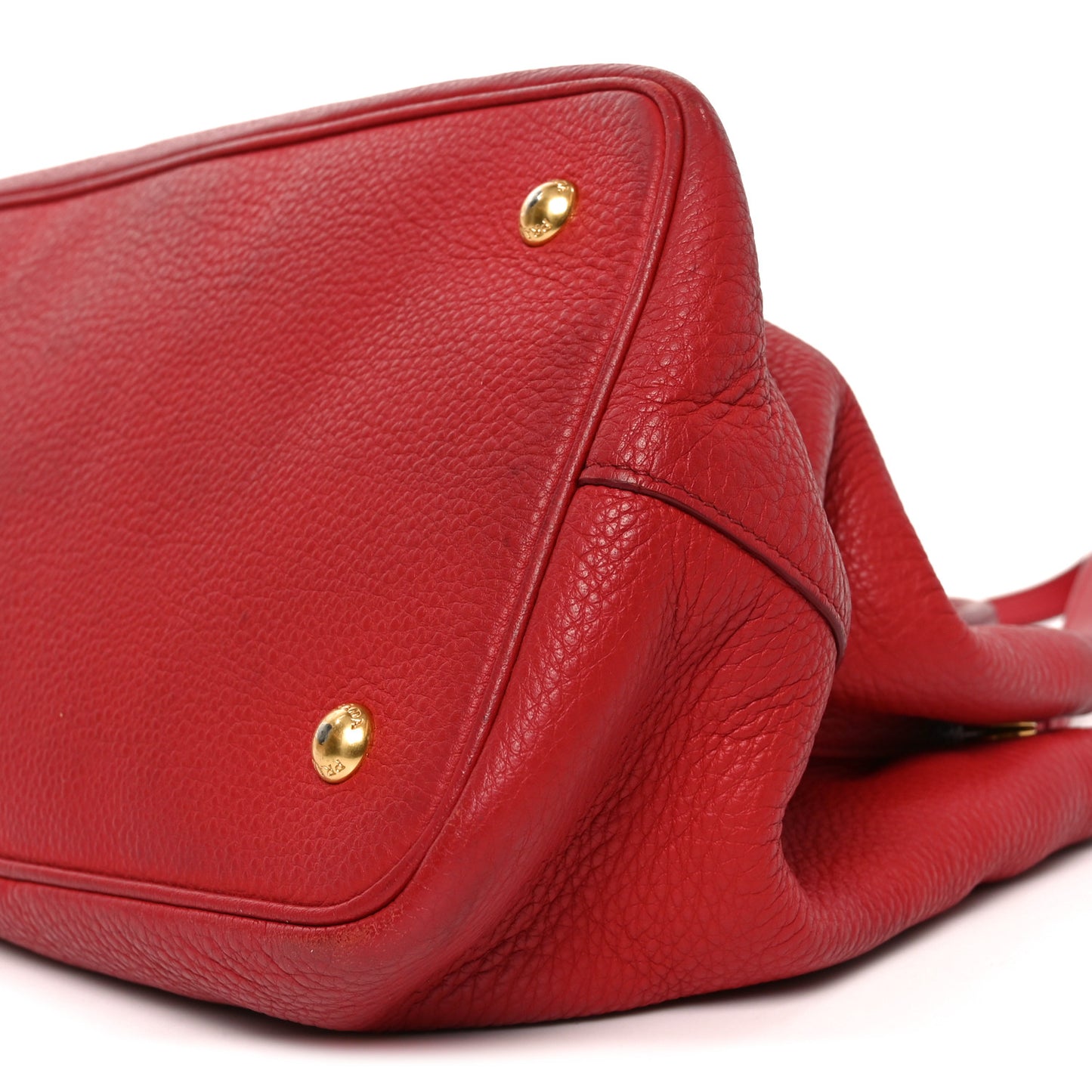 Vitello Daino Top Handle Shoulder Bag Rosso