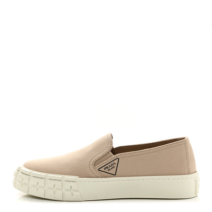 Prada Gabardine Triangle Logo Cassetta Wheel Slip On 35mm Sneakers 35.5 Corda 1 of 9