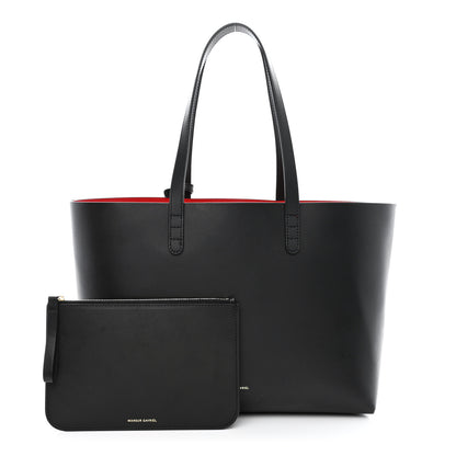 Mansur Gavriel Saffiano Large Shopping Tote Black Flamma 1 of 13