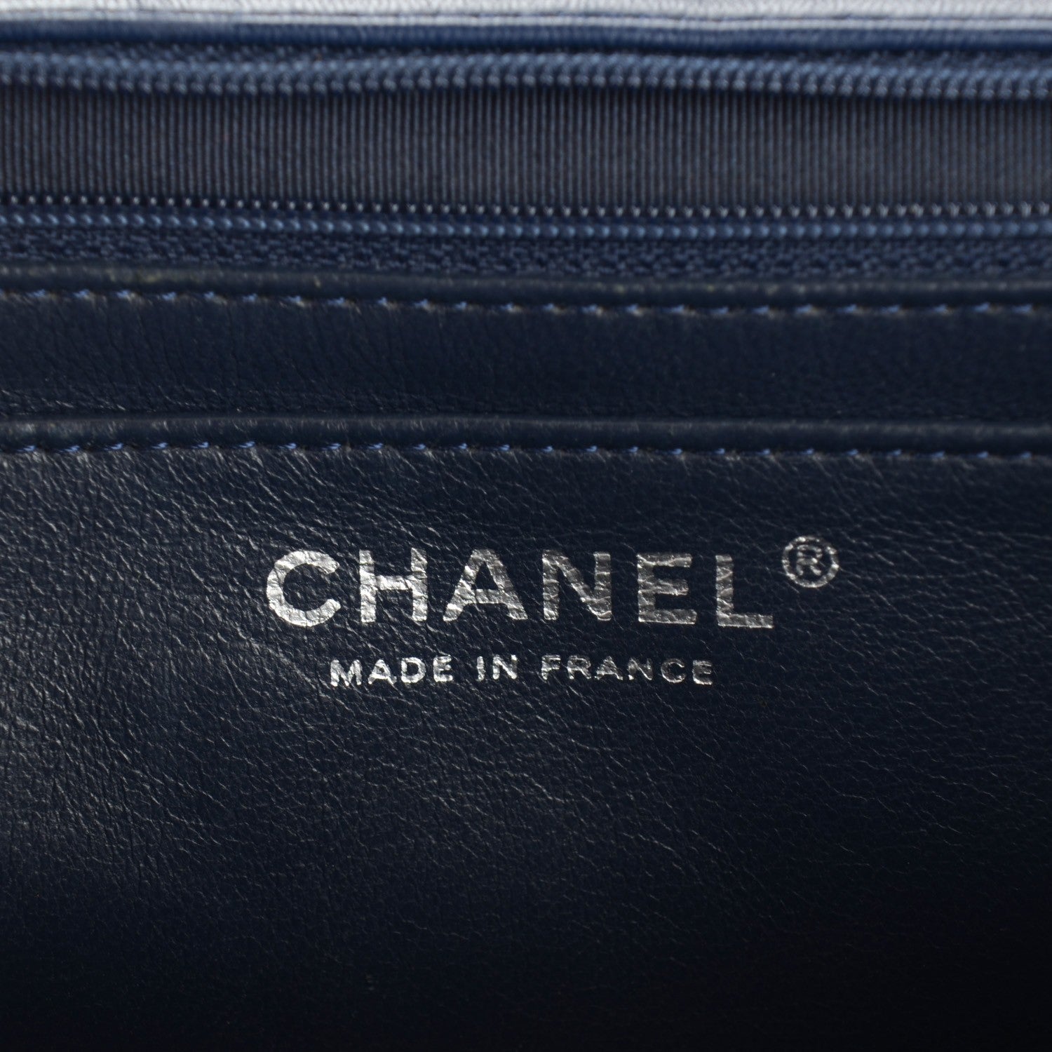 Chanel Lambskin Quilted Jumbo Single Flap Dark Blue 6 of 8