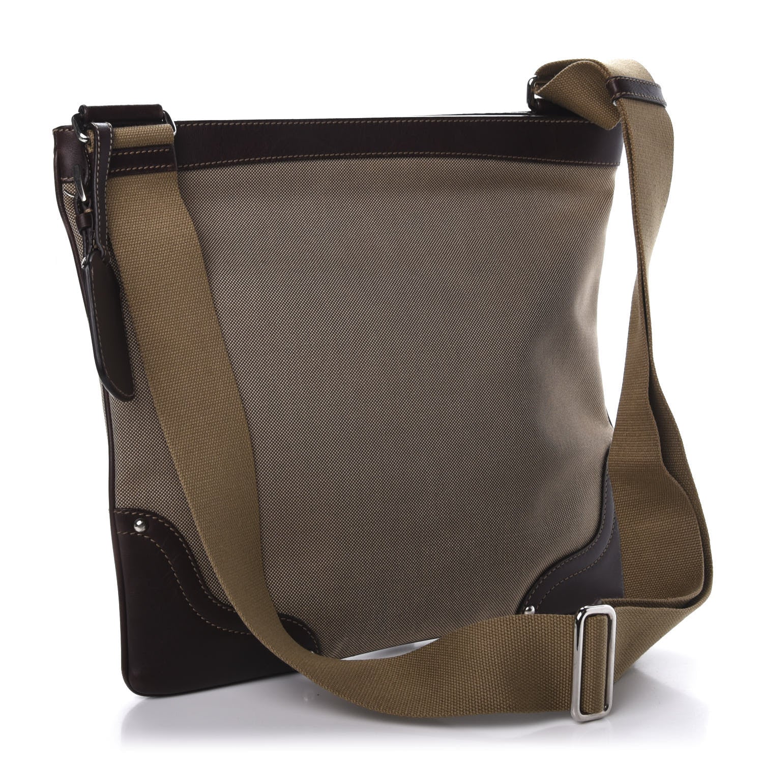 Prada Jacquard Logo Small Flat Messenger Bag Corda Moro 3 of 12