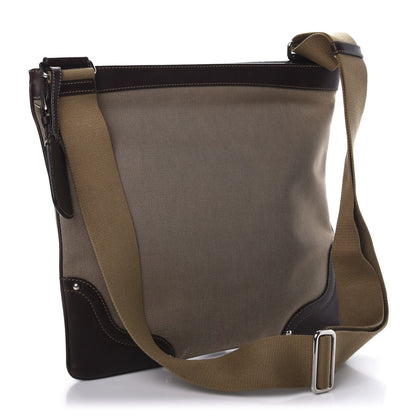 Prada Jacquard Logo Small Flat Messenger Bag Corda Moro 3 of 12