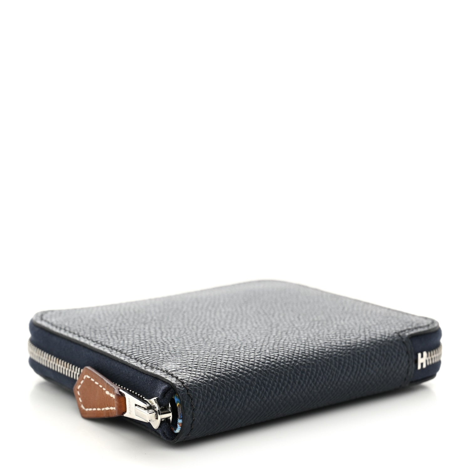 Hermes Epsom Silk'In Compact Wallet Bleu Indigo 4 of 8
