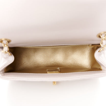 Chanel Lambskin Quilted Mini Pearl Crush Flap Light Purple 5 of 12