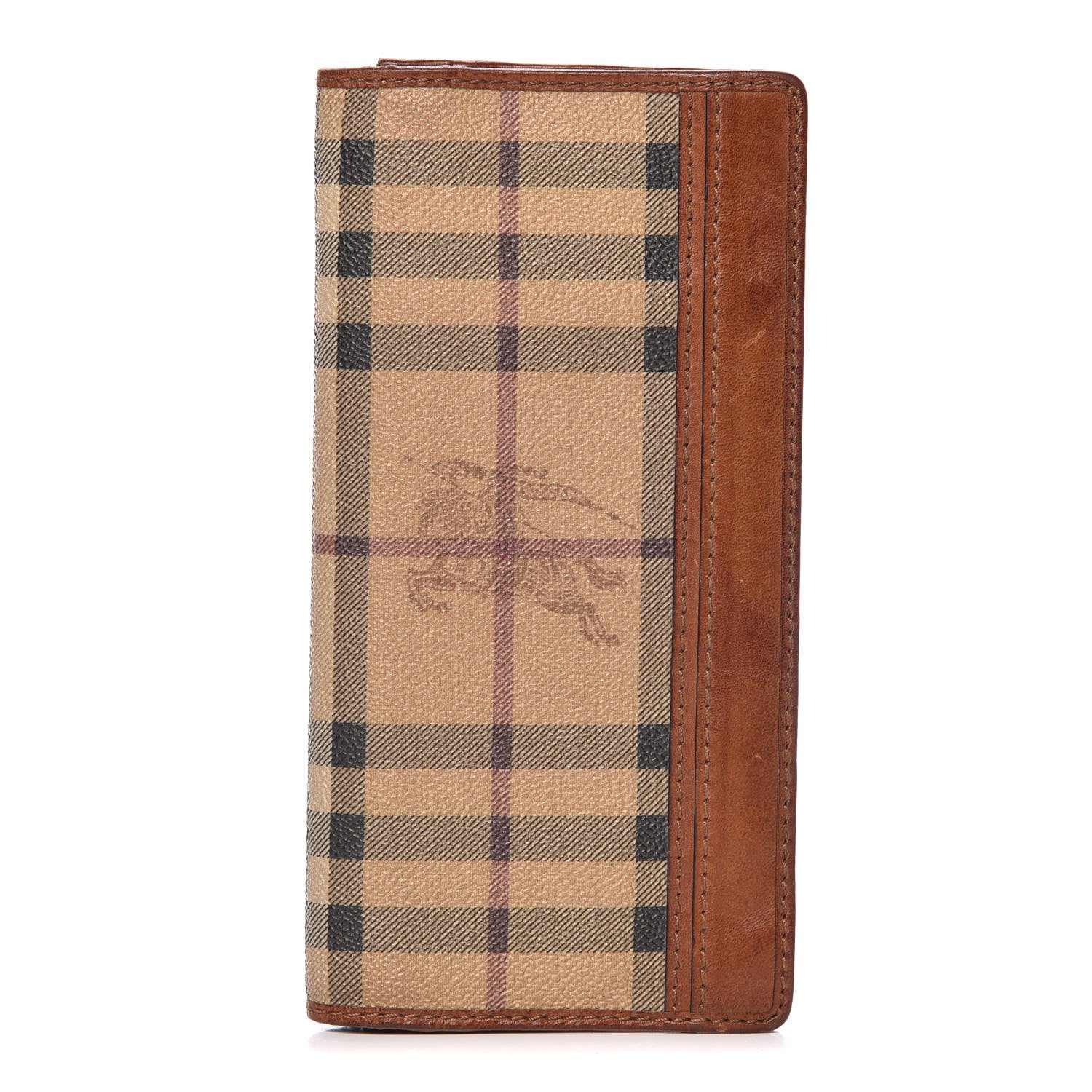 Burberry Haymarket Check Continental Wallet Tan 1 of 17
