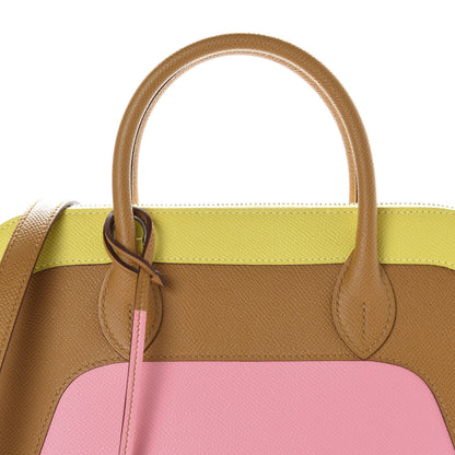 Hermes Epsom 1923 Sunrise Bolide 30 Lime Sesame Rose Confetti Terre Battue 12 of 13
