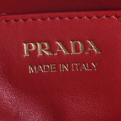 Prada Soft Calfskin Bandoliera Crossbody Bag Fuoco 6 of 7