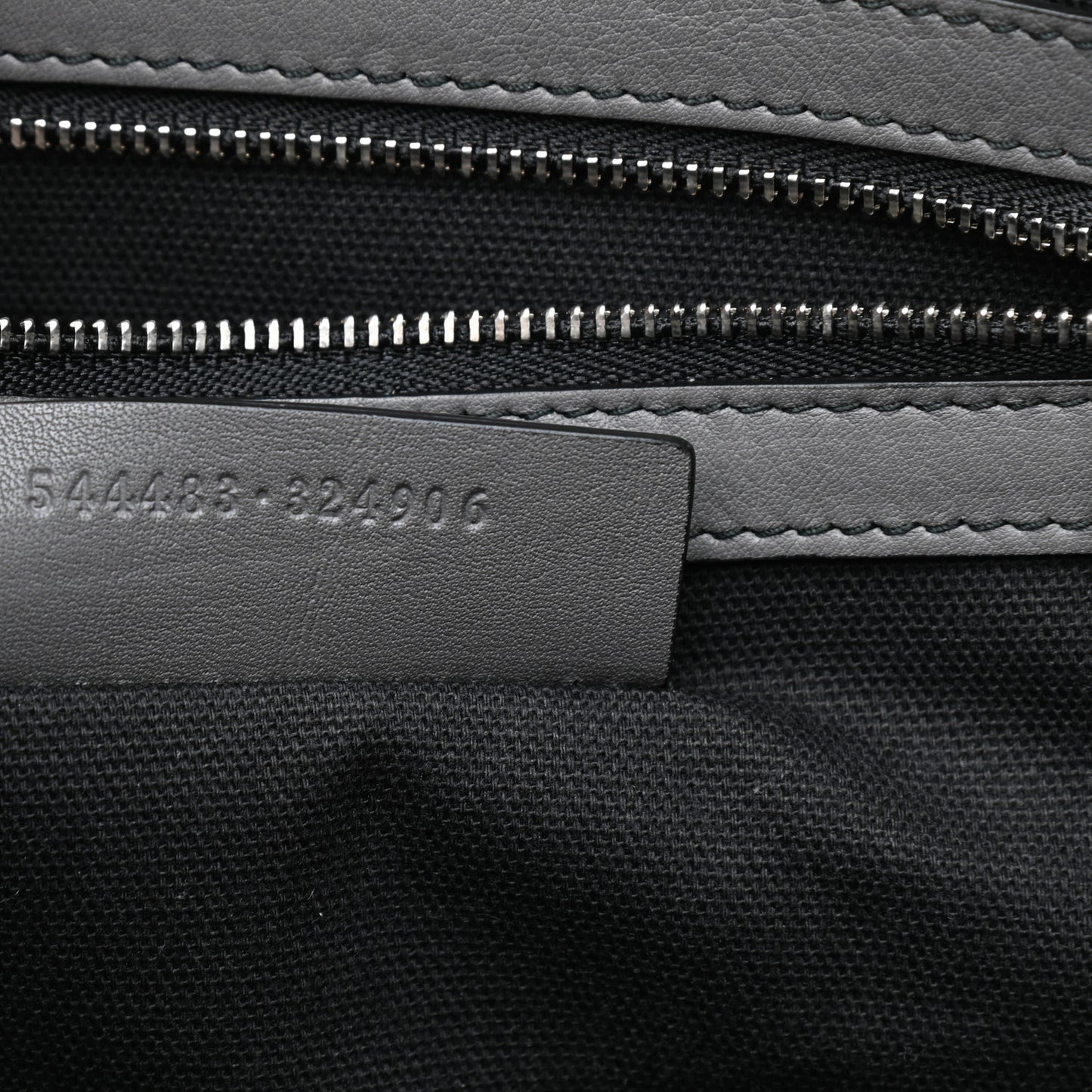 Calfskin Perforated Skull Tote Grey