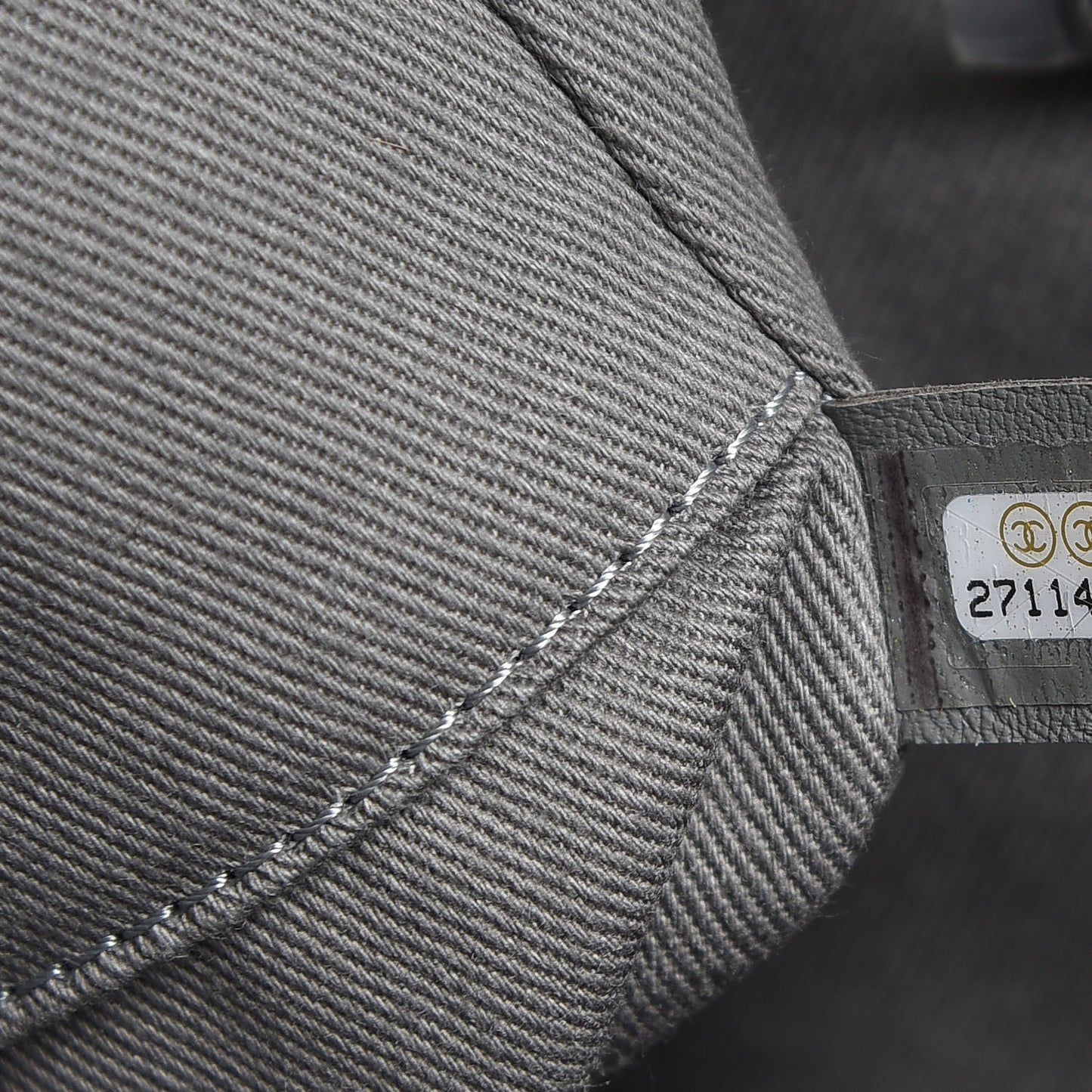 Woven Straw Raffia Small Deauville Tote Grey