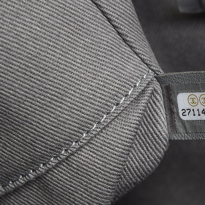 Chanel Woven Straw Raffia Small Deauville Tote Grey 7 of 9