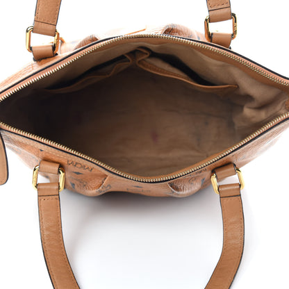 MCM Visetos Medium Essentials Shopper Tote Cognac 17 of 21