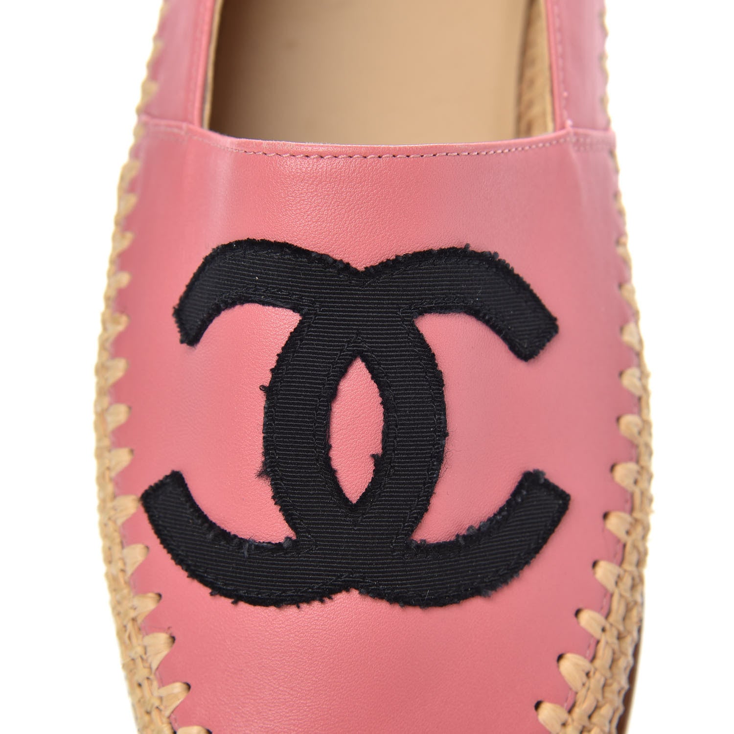 Chanel Lambskin Grosgrain CC Espadrilles 39 Pink 10 of 10