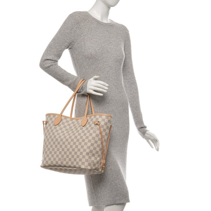 Louis Vuitton Damier Azur Neo Neverfull MM Rose Ballerine 2 of 8