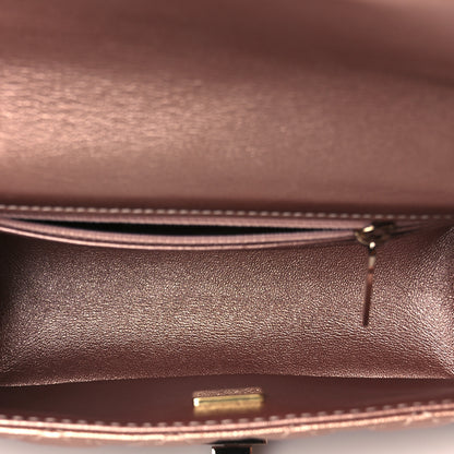 Chanel Metallic Grained Calfskin Quilted 2.55 Reissue Mini Flap Copper Pink 5 of 11