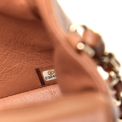 Chanel Lambskin Quilted Mini Square Flap Brown 7 of 9