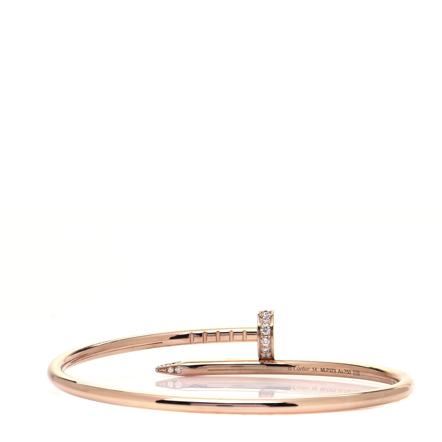 18K Pink Gold Diamond Small Juste Un Clou Bracelet 14