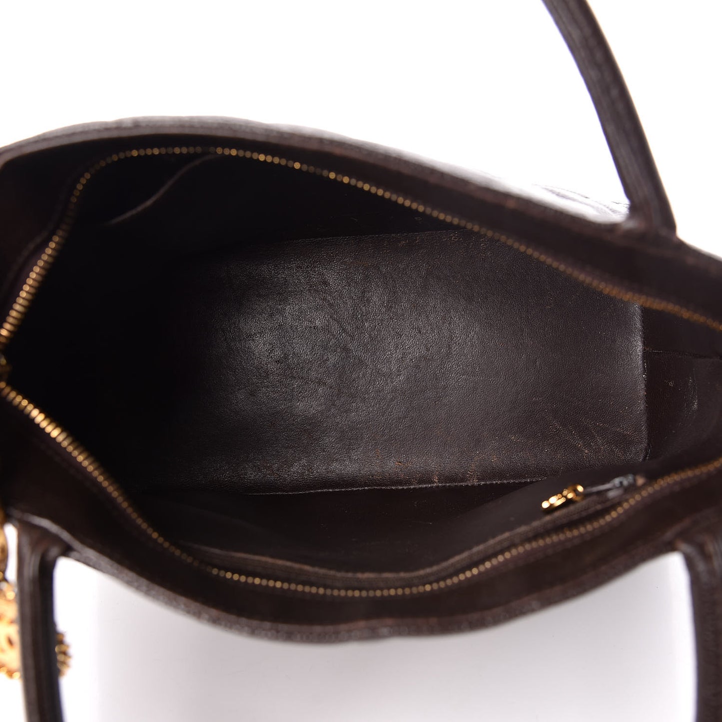 Caviar Quilted Medallion CC Tote Dark Brown