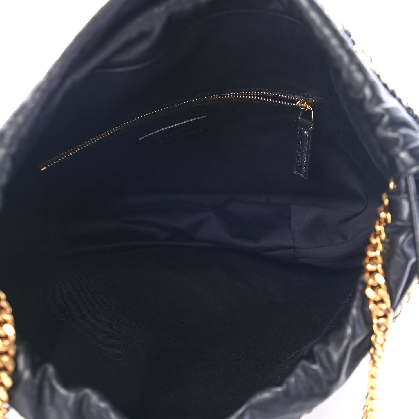 Folk Raffia Calfskin Teddy Drawstring Bag Natural Black