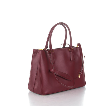 Prada Saffiano Lux Small Tote Cherry 3 of 8