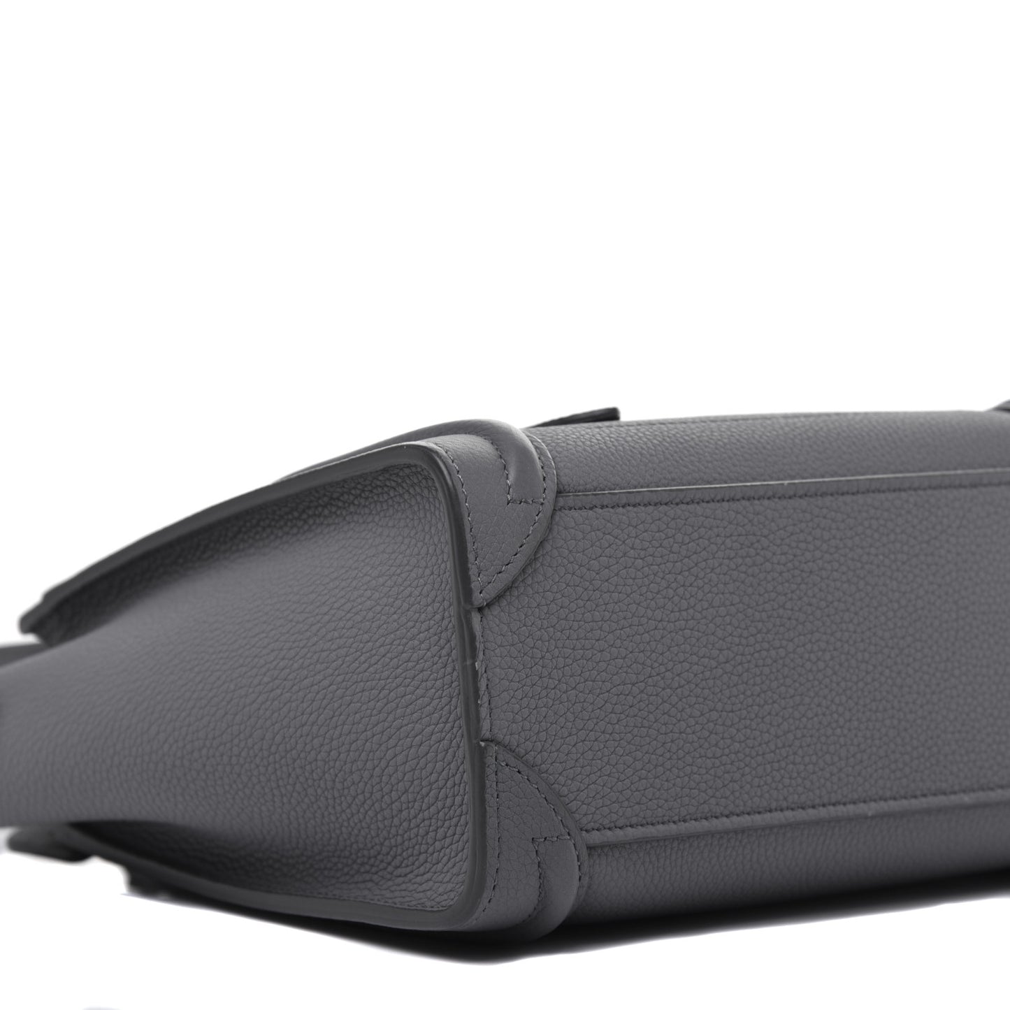 Baby Drummed Calfskin Nano Luggage Kohl